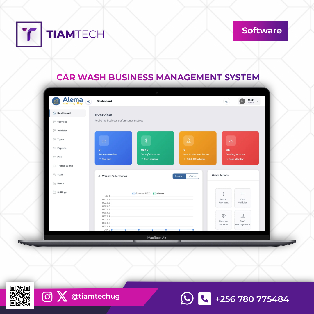 CAR WASH BUSINESS MANAGEMENT SYSTEM - TIAMTECH PROJECTS