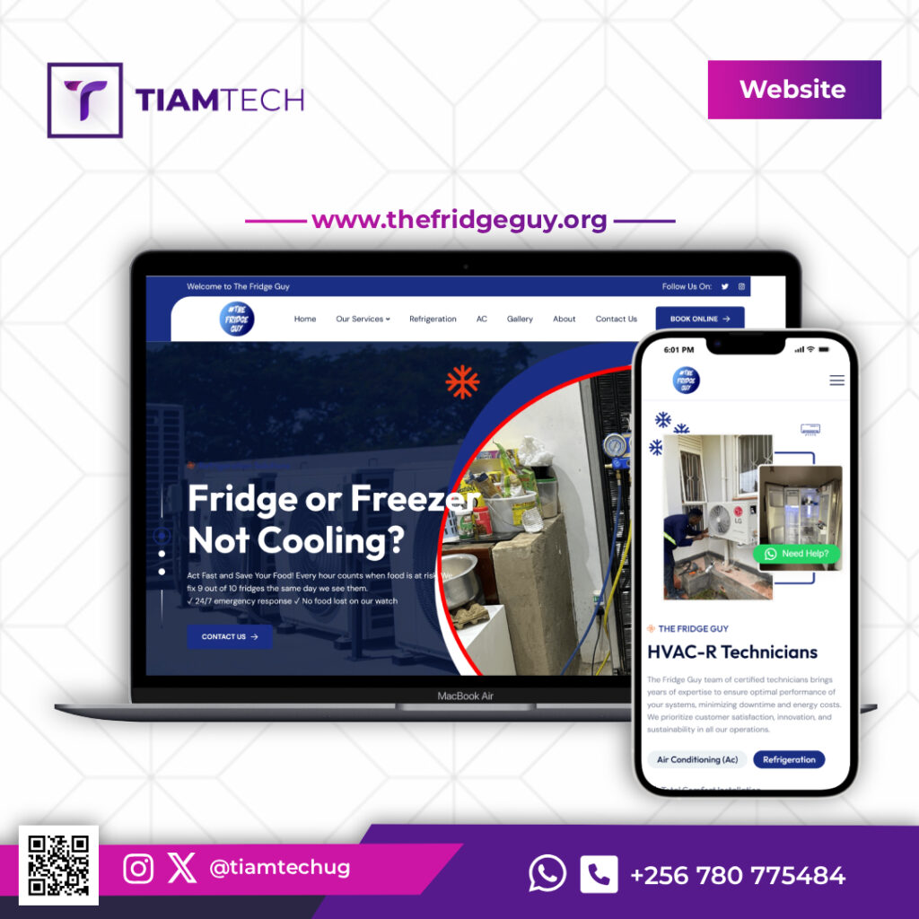 THE FRIDGE GUY WEBSITE - TIAMTECH PROJECTS